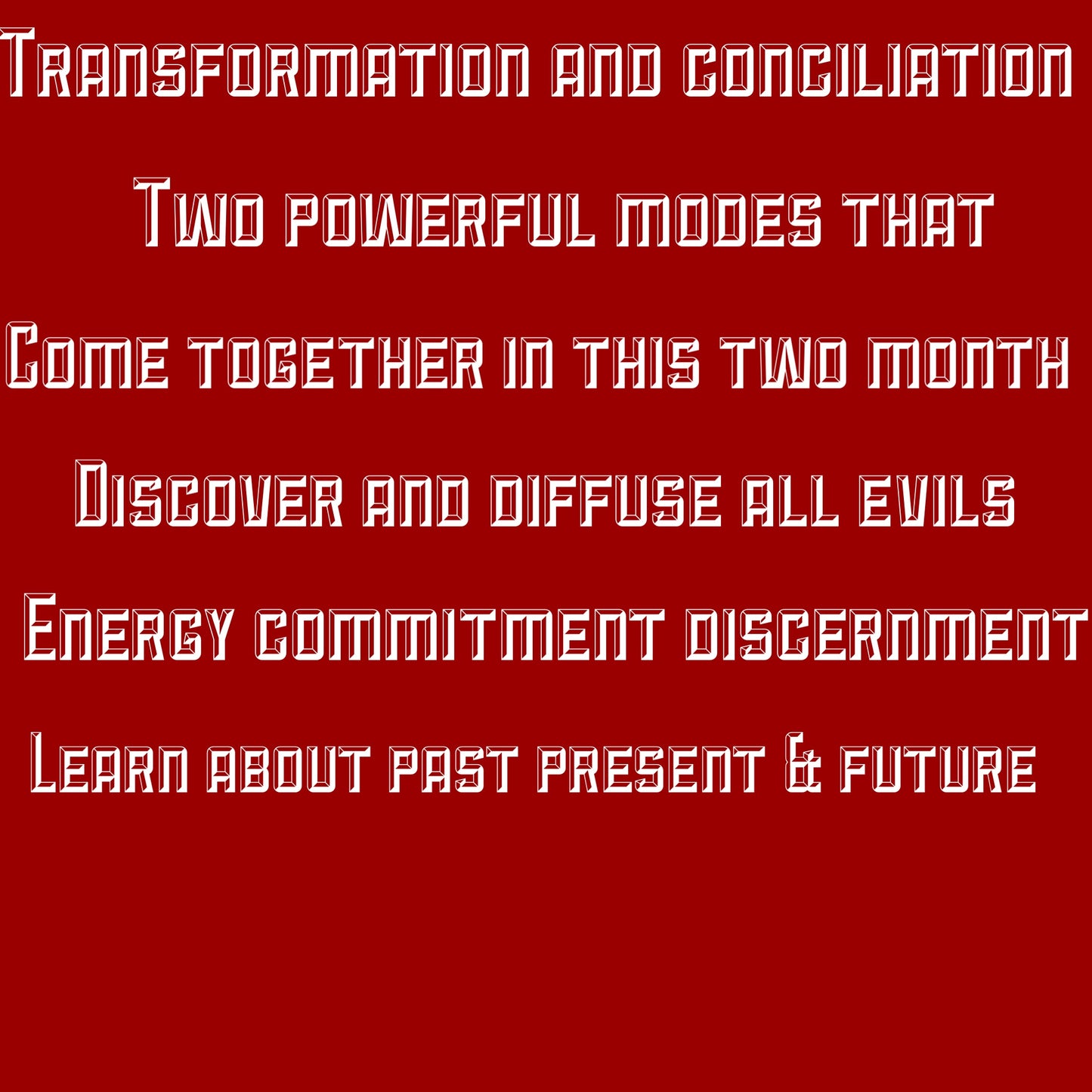 Conciliation and transformative