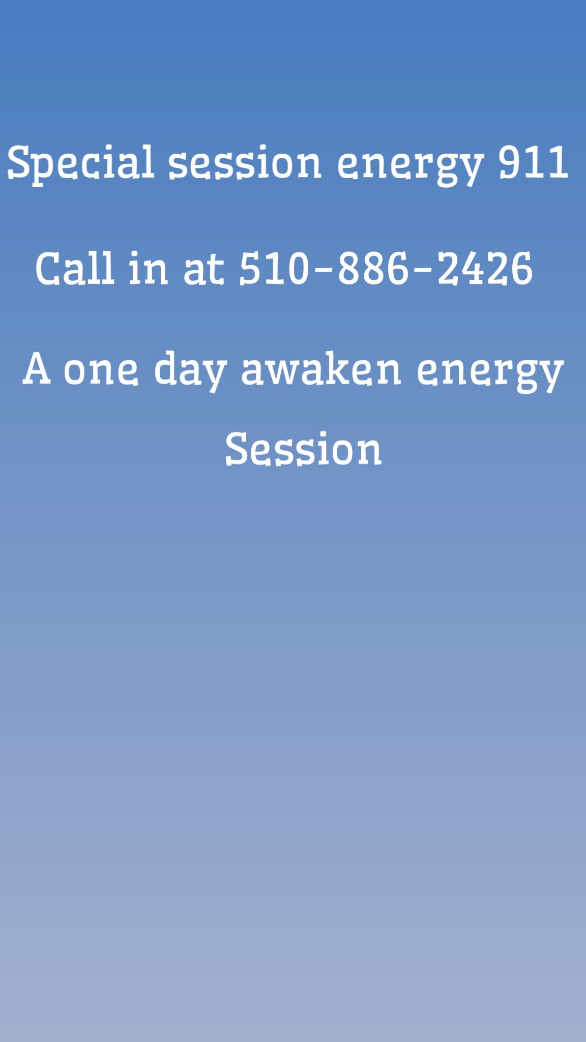 Energy healing for one whole day